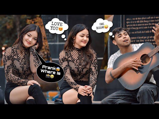 Beggar Singing For A Beautifull  Girl In Public | Prank In India | Shocking Reactions | Jhopdi K