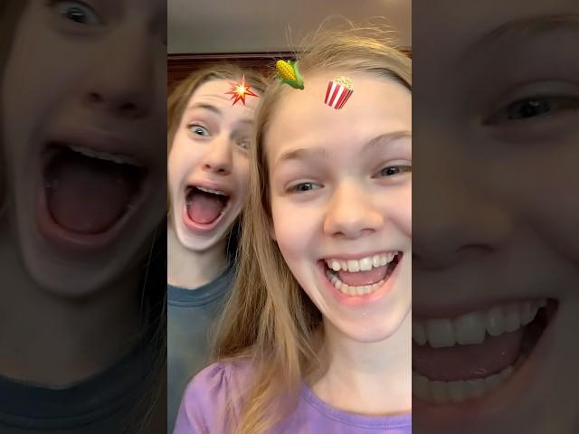 Popcorn TikTok Trend with Caroline & Ellie!   #shorts #tiktok #short #popcorn