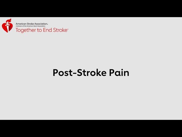 Pain After Stroke