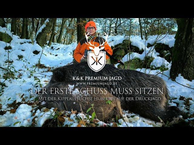 With the Krieghoff break-action rifle on the driven hunt in Slovakia