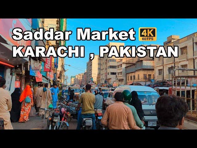 Saddar Market Walking Tour | Karachi, Pakistan | Full Mooni Vlogs | 4K UHD