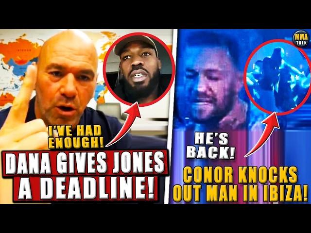 Dana White GIVES Jon Jones a DEADLINE! Conor McGregor KNOCKS OUT man in Ibiza! Pereira WEIGHS 243lbs