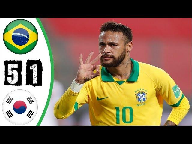 Brazil vs South Korea 5-1 Highlights & All goals Friendly International 2022