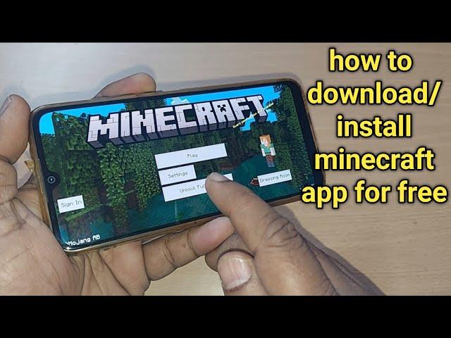 how to download and install minecraft app for free | free minecraft app download