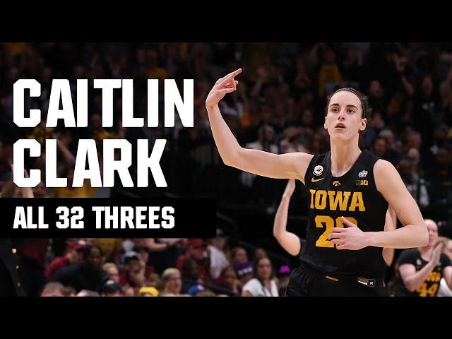 All 32 Caitlin Clark threes in the 2023 NCAA tournament