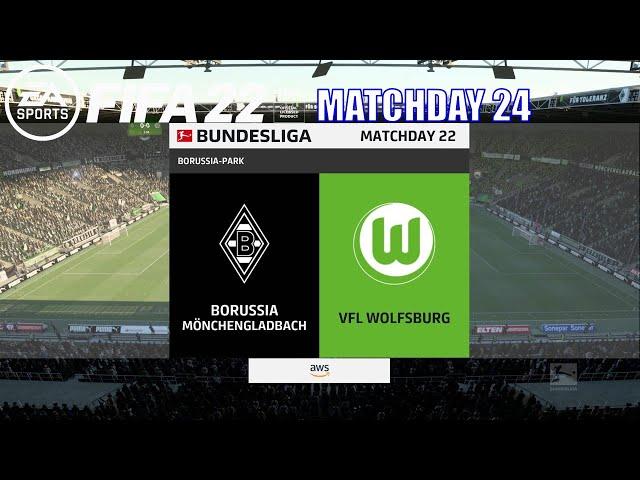 FIFA 22 - M'Gladbach vs Wolfsburg Bundesliga 2021/22 Matchday 24 | Next-Gen Gameplay