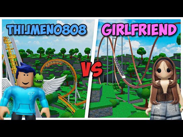 I Did a Build Battle Against My GIRLFRIEND in Theme Park Tycoon 2!