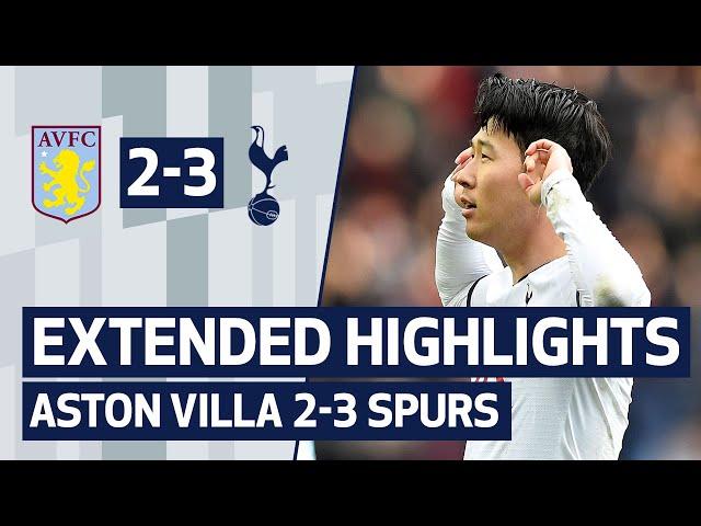 EXTENDED HIGHLIGHTS | ASTON VILLA 2-3 SPURS | Son scores in the final minute!