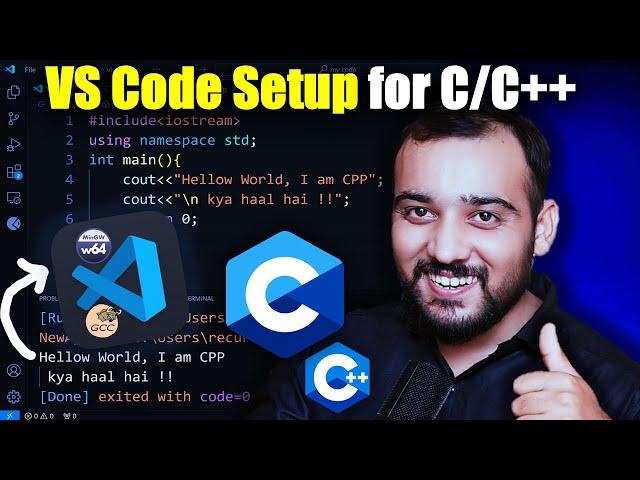 How to install C & C++ in Visual Studio Code | Setup VS Code for C & C++ Programmers [ 2024 ] 