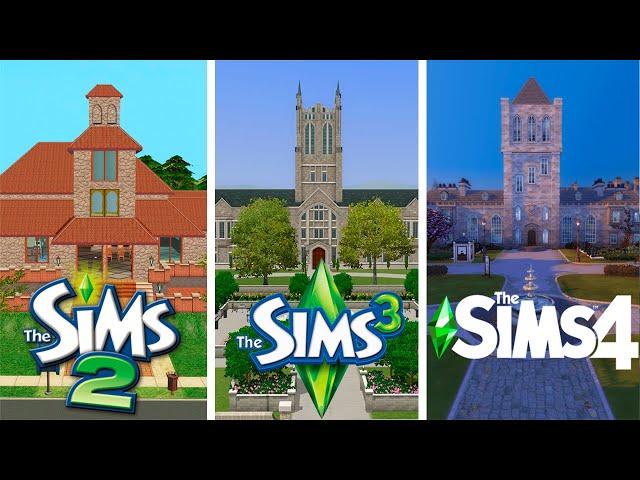  Sims 2 vs Sims 3 vs Sims 4 : University (Part 1)