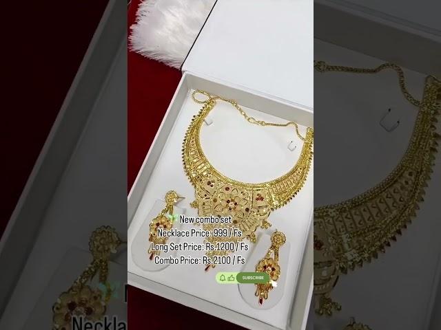  Booking No.9600116231New #combo Set One gram gold Jewellery #jewelry #necklace #haaram