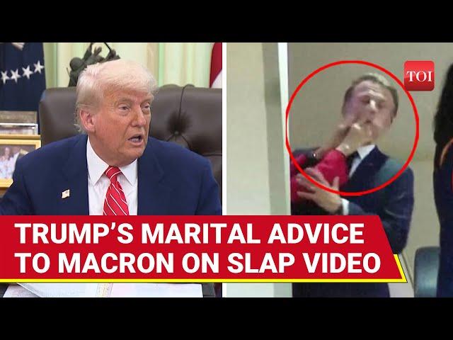 Trump’s Savage Joke On Macron Wife Slap Controversy, White House Reporters Burst Into Laughter