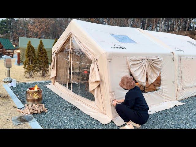 Chestnut roastingㅣIce fishingㅣMom and son camping storyㅣKorean camping
