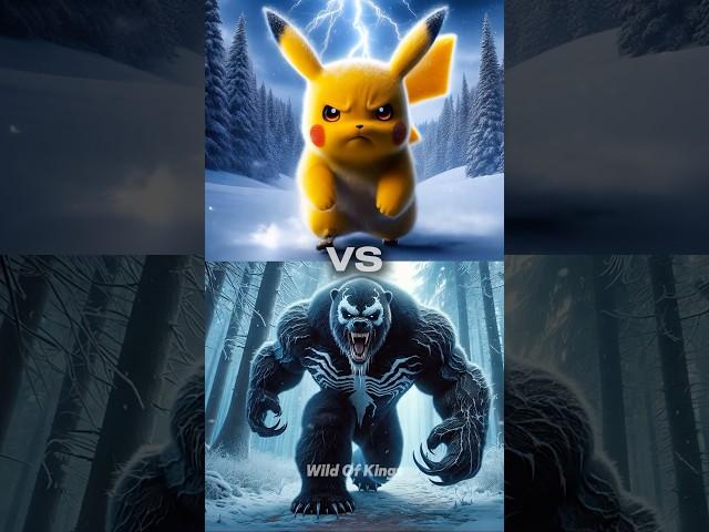 Pikachu vs Venom Animals #pikachu  #venom3  #animals #pokemon