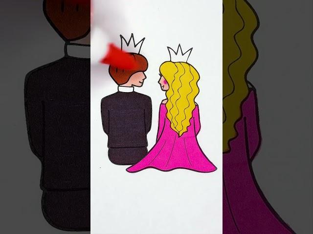  Barbie Princess & Prince  DIY Easy Glitter Art #barbie #princess #love #glitter #color
