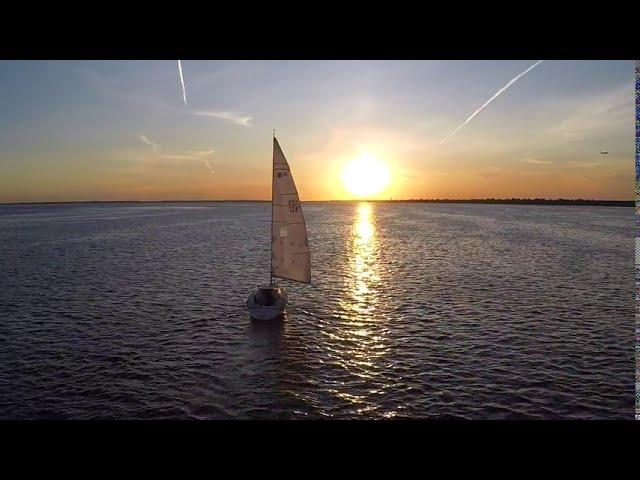 Aerial Sailboat at Sunset | Free Drone Footage | Video Library - No Copyright