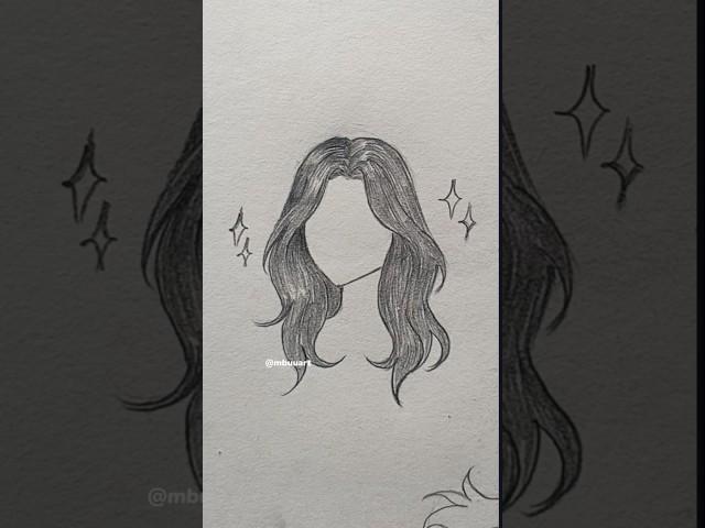 drawing women's hair #drawing #art #sketch #drawingtutorial #howtodraw