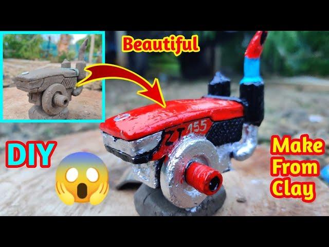 Beautiful Mini Tractor Machine Make From Clay,Mini Tractor DIY