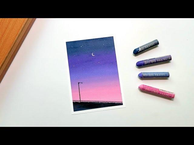 누구나 쉽게 그리는 오일파스텔 풍경화 | Oil pastel drawing for Beginner