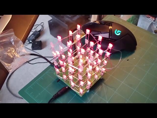 4x4x4 LED Cube Electronics Kit