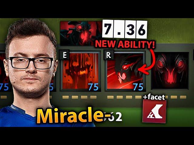 MIRACLE tests the New Shadow Fiend midlane 7.36 NEW ABILITY vs Arteezy dota 2