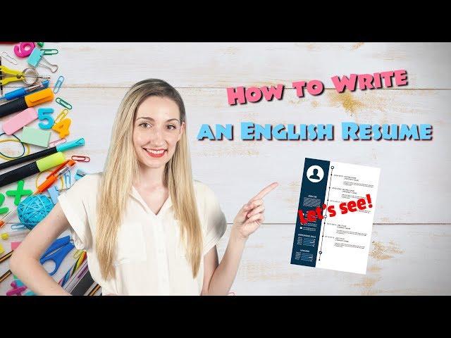 VT English | How to Write an English Resume