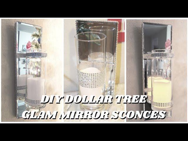 DIY GLAM MIRROR SCONCE IDEAS | DOLLAR TREE DIY