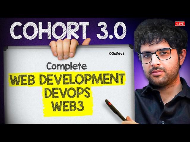 Launching Live Web Development + Devops + Web3 Cohort | 100xdevs Cohort 3.0