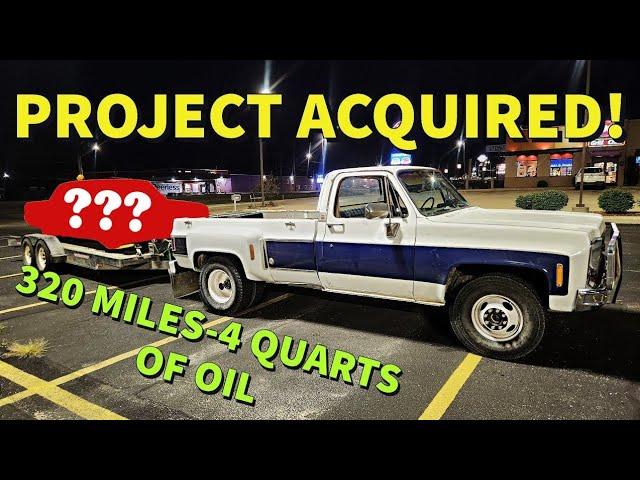 Snagging New PBG Project Car With Oil Burning Dually Squarebody-320 Miles!