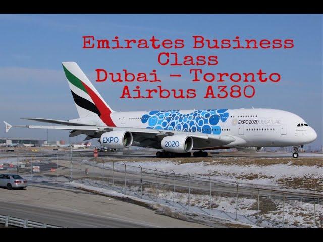 Emirates Business Class, EK241 Dubai to Toronto (DXB - YYZ), Airbus A380