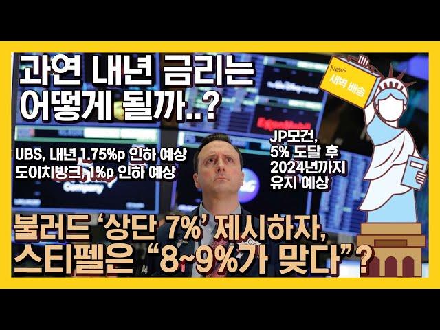 불러드 총재의 '기준금리 5~7%론'에 스티펠은 "8~9%가 맞다!" | BOA "베어마켓 랠리, 거의 다 끝났다" | 옵션 만기일, 시장은 여전히 '일단 숏'