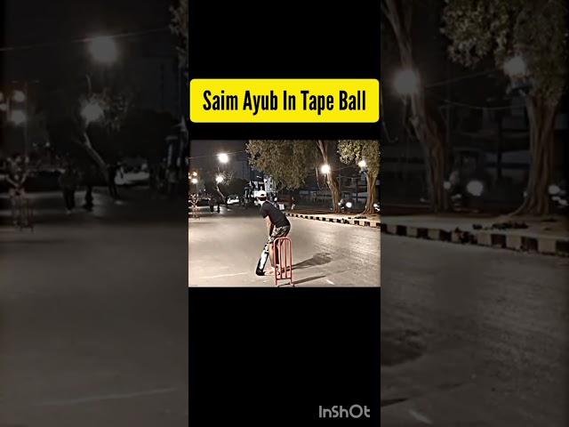 Saim Ayub In Tape Ball ??  #cricket #tapeballfever #cricketequipment #tapeballcricket #tapeboll