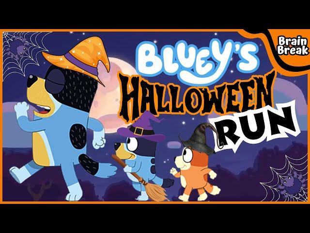 Bluey's Halloween Chase | Brain Break | Brain Breaks for kids| Kids exercise | Bluey Run