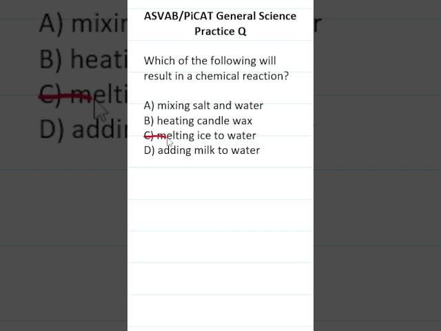 ASVAB/PiCAT General Science Practice Test Question #acetheasvab with #grammarhero