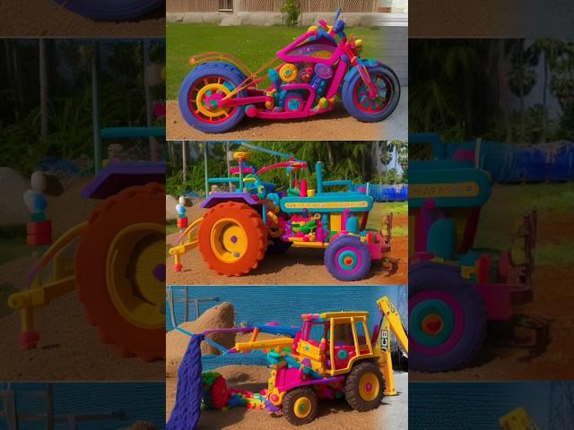 jcb or tractor wala gubbara  #jcb #shots #balloon #tractor #bike #viralshort