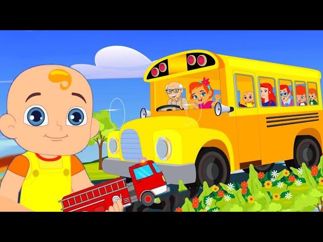 Wheels On The Bus Goes Round and Round - Kids Songs and Nursery Rhymes @DelTvKids