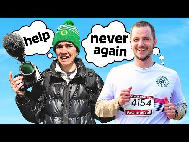 Switching Jobs With My Boyfriend For 24 Hours - His FIRST Half Marathon