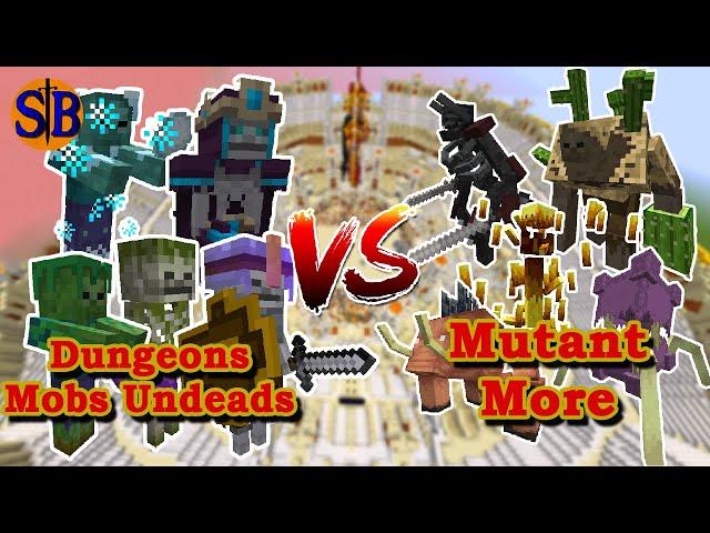 Dungeons Mobs undead vs Mutant More Monsters | Minecraft Mob Battle