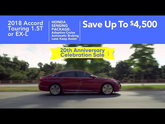 East Coast Honda 20th Anniversary Sale - $0 Down Payment