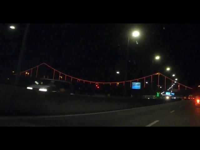 Kyiv Bridges - Scenic Night Drive 4k - Dark Screen - September 2020