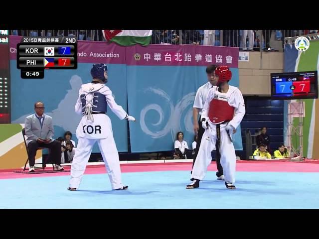 Asian Junior Taekwondo Championships. Final male -48