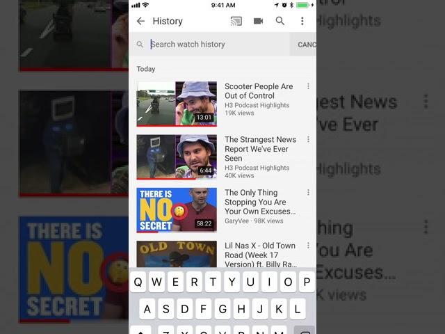 HOW TO REMOVE VIDEO FROM WATCH HISTORY YOUTUBE IPHONE