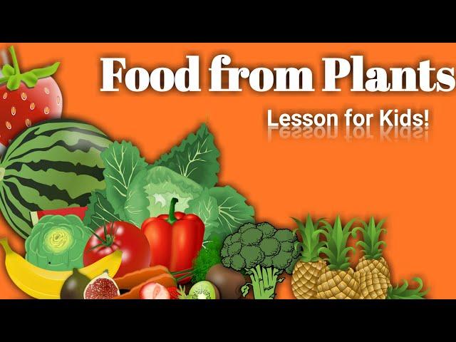 Foods from plants for kids| Foods that we get from plants | Plants give us food | Science for kids