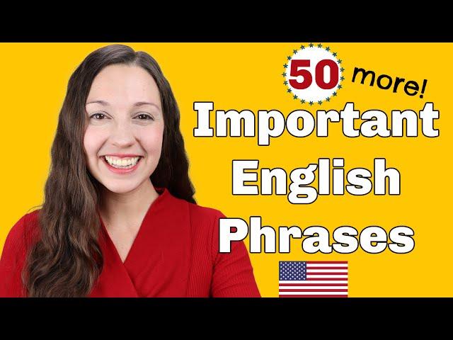 50 Important English Expressions for daily conversation