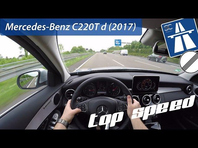 Mercedes-Benz C220T d (2017) on German Autobahn - POV Top Speed Drive