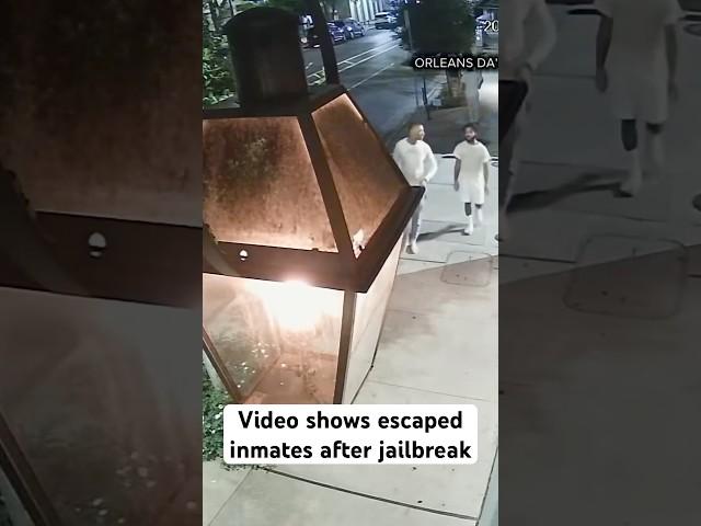 Video shows escaped inmates walking through New Orleans hours after jailbreak #jailescape