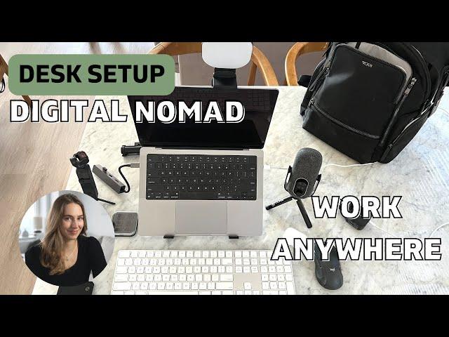 Digital Nomad Desk Set-Up: WORK AND TRAVEL ANYWHERE while staying productive