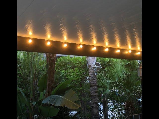 Insulated Roof Alumawood patio string lighting hangers. 3 inch flat durable plastic.