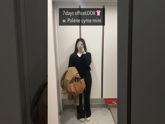 폴렌느 가방과 일주일 출근룩 7days officelook w.Polene cyme mini bag