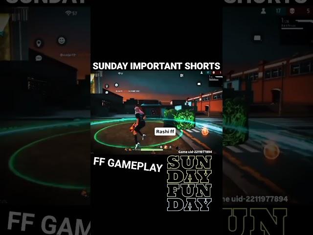 SUNDAY IMPORTANT SHORTS #shorts #TEJUGAMING #ffmax